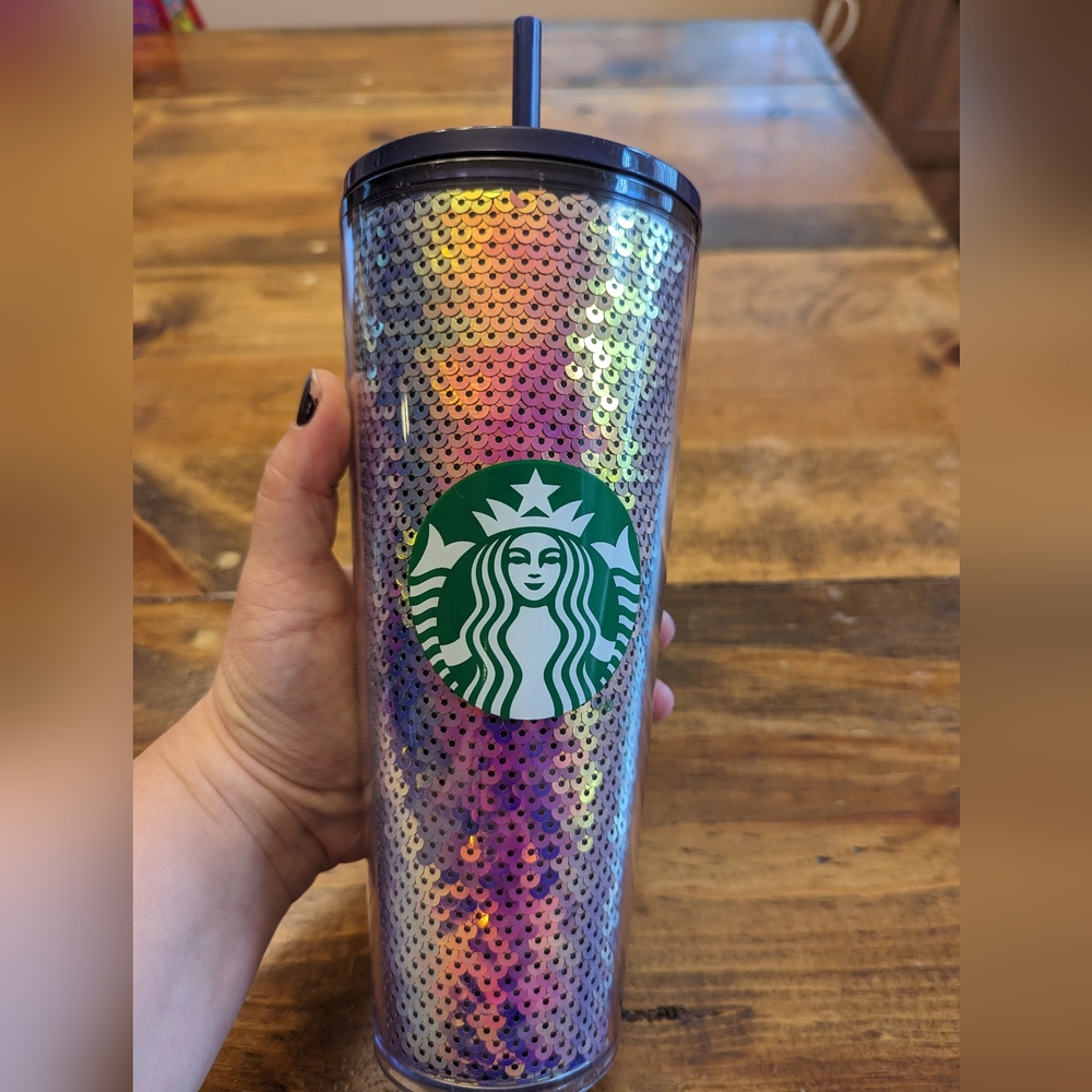 Starbucks Purple Iridescent Sequin Tumbler (US, 2020)